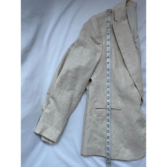 J Crew Cream Beige Linen Blazer 10 Career Work Professional Minimalist Classy - Picture 11 of 11